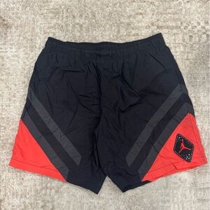 Jordan Men’s Black & Red Athletic Shorts with Logo